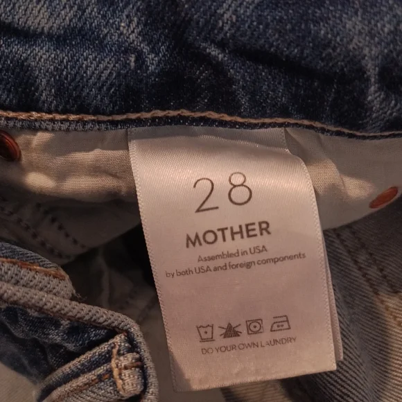 Mother Superior High Waisted Smokin' Double Heel Beyond the Sky Bootcut Jeans 28 - Picture 6 of 9